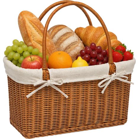 Paniers de récolte de jardin paniers de pique nique avec poignée panier de récolte parfait pour le jardinage les fruits et les légum (1/5)