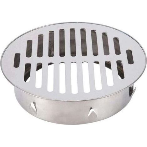 Siphon de sol rond en acier inoxydable – 1 pièce, diamètre 160 mm, anti-bouchon pour balcon et extérieur (1/4)
