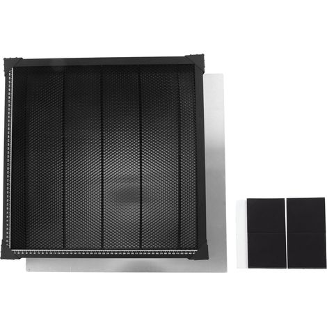 Tableau de travail pour graveur laser, panneau de coupe en acier, lit de gravure dissipant rapidement la chaleur avec plaque en aluminium 500x500mm (1/5)