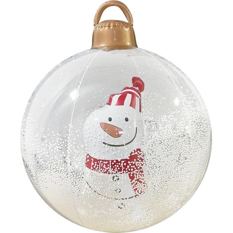 Décoration De Noël Gonflable - Bonhomme De Neige Et Père Noël Avec Lumières LED - Pour Extérieur Jardin Et Fêtes - 1 Pièce