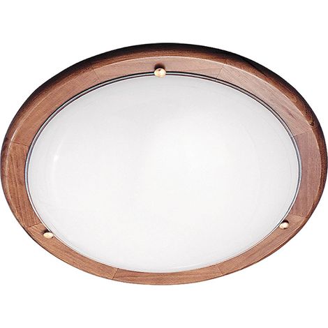 Plafonnier Rabalux Ufo 38 cm chêne, verre opale, 2xE27 (1/3)
