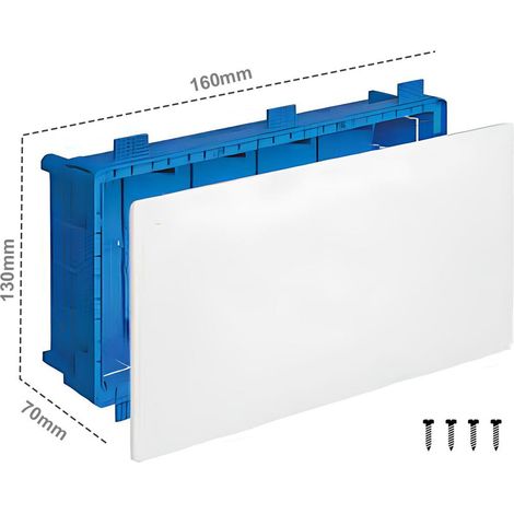 Cassetta Scatola Di Derivazione Da Cartongesso IP40 Con Coperchio e Viti 160X130X70mm (1/2)