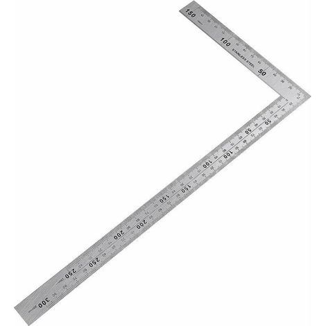 Règle et réglet Equerre Couture,Equerre Menuisier Equerre Metal Menuisier Inoxydable Règle Carrée 150×300mm 1,2 mm d'épaisseur Angle droit de 90 degrés Règle en acier inoxydable pour Charpent (1/5)