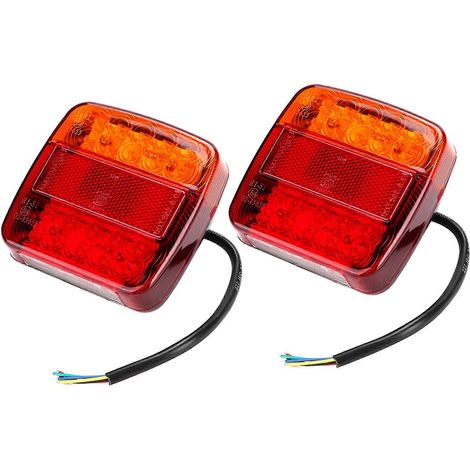2 feux arrière 12 V 20 LED pour bateau, camion ou remorque, clignotants, feux stop et feux de freinage. (1/5)