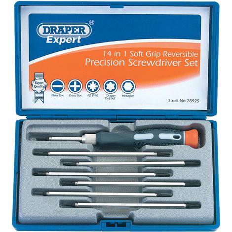 Draper Reversible Precision Screwdriver Set (8 Piece) (78925) (1/5)