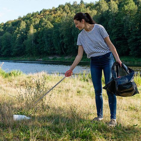Pinces en acier inoxydable pour charbon de bois, pince à charbon, pince pour cheminée, pince à déchets, pinces pour barbecue (1/5)