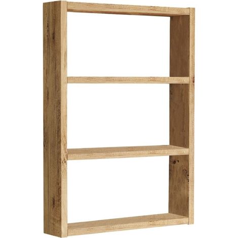 Etagère murale 3 niveaux effet bois 43 cm - Ena