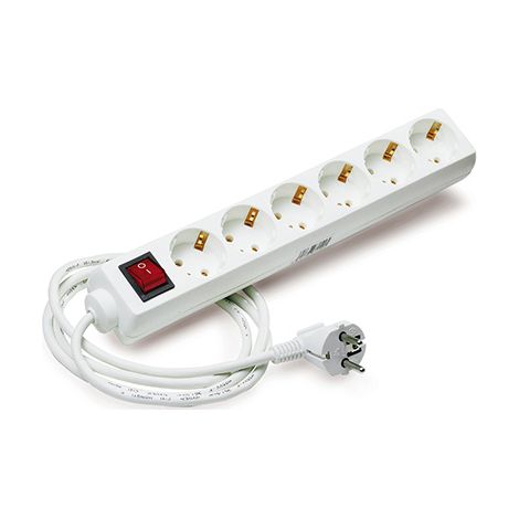 Mehrfachsockel mit 6 Steckdosen, Schalter, Kabel 1,4 m, 811609 tayg (1/2)