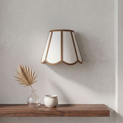 Aplique de Pared con Pantalla Blanca y Marrón  Serie YARA (1/5)