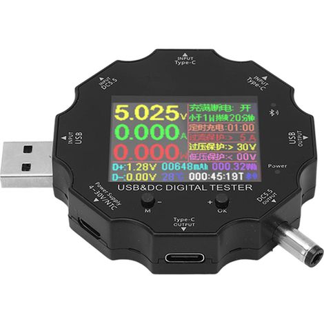 USB-Digitalvoltmeter mit drahtloser Bluetooth-Fernbedienung und DC-Lastdetektor 3,6–32 V (1/5)
