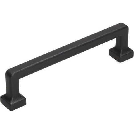 Poignée - Angle Rétro - Pied Carré - Alliage Zinc Aluminium - 128 mm - Lot De 1