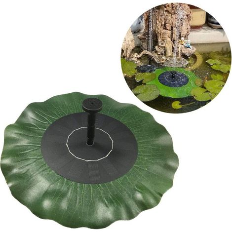 1,4 W Solarbrunnen – Solarpumpe für Gartenteich, Vogelteich, Fischteich, Lotusblatt-Dekoration