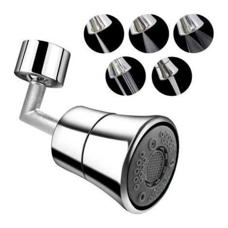 720° Swivel Faucet Aerator, 5 Modes, with M22/M24 Universal Nozzle Adapter, M22 and M24 Thread (1/5)