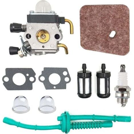 Carburateur C1Q-S97 avec kit de Conduite de Carburant Filtre à air pour STIHL FS38 FS45 FS46 FS55 KM55 HL45 FS45L FS45C FS46C FS55C FS55R FS55RC Coupe-Herbe Mangeur de Mauvaises Herbes (1/4)