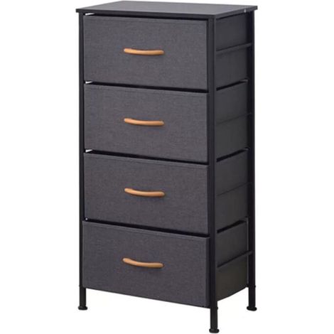 Sofa Side Cabinet on Overhanging Tables, Wrought Iron Drawer Tables, Living Room Combination Bedroom Bedside Table/K Gray (1/5)