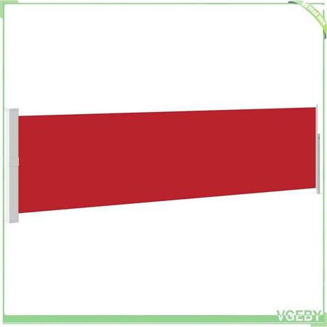 Auvent latéral rétractable de patio - FAFEICY - 48397 - 140x0-500 cm - Tissu rouge - Mécanisme manuel (1/5)