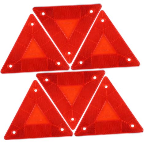 IMIKEYA Réflecteurs et en Plastique Rouge 6pcs Triangulaires (1/5)