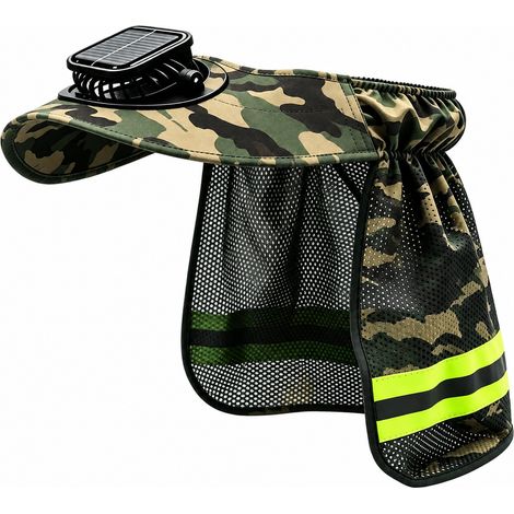 Casque de chantier avec ventilateur et pare-soleil camouflage et bleu 360 g bleu réf 7351 360 g – Livraison gratuite