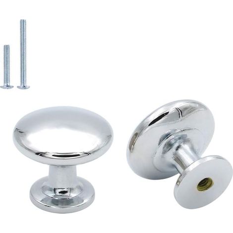 15 boutons chromés dorés de 30 mm pour enfants - Pour meubles et tables de chevet (1/5)