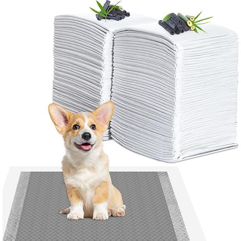 Dog Bed Pads, 33 x 45 cm Disposable with Charcoal Layers Puppy Training Mat, Absorbent Hygienic Mat, Leak-Proof and Drying (1/5)