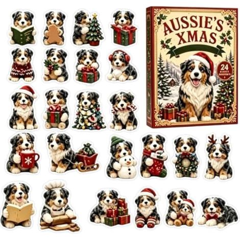 Lot de 24 décorations de Noël en forme de chien 2D en acrylique (1/5)
