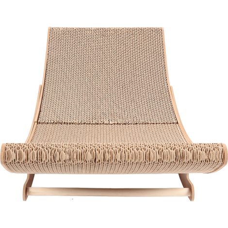 Griffoir/lit pour chat 2 en 1, ergonomique et résistant à l'usure, avec bascule et niche pour chats de petite, moyenne et grande taille. (1/5)