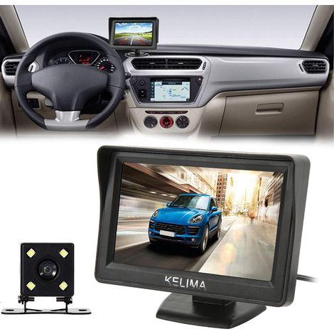 4,3-Zoll-Borddisplay + 4-LED-Rückfahrkamera (elektronische Hilfslinien) Schwarz (1/5)