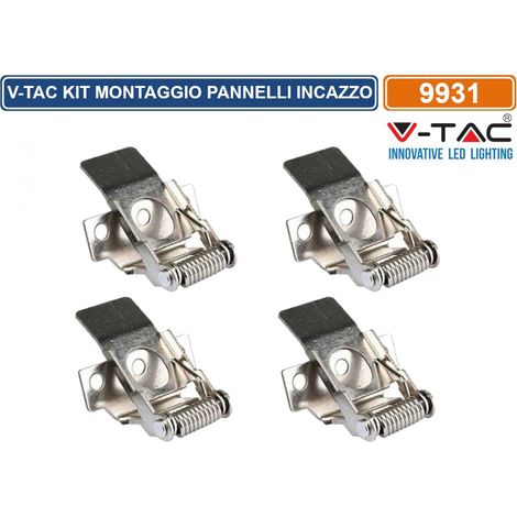 V-TAC Kit per montaggio a incasso di pannelli LED 60x60 mollette di fissaggio - 120x30 - SKU 9931