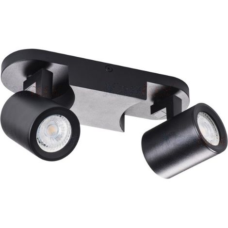 Lampada da parete-soffitto GU10 PAR16 - Kanlux LAURIN EL-2I - Nero