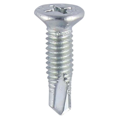 TIMCO Window Fabrication Screws Countersunk Facet PH Metric Thread Self-Drilling Point Zinc - M4 x 19 (1/2)