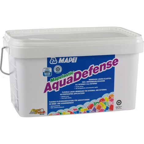 Mapelastic aquadefense fustino da 3,5 kg membrana liquida mapei elastica rapida