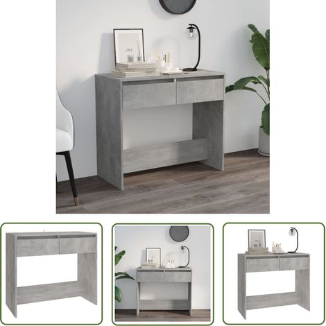 The Living Store Konsolentisch Betongrau 89x41x76,5 cm Holzwerkstoff - Konsolentisch - Wohnzimmermöbel - Flurtisch - Sideboard - Nachttisch (1/5)