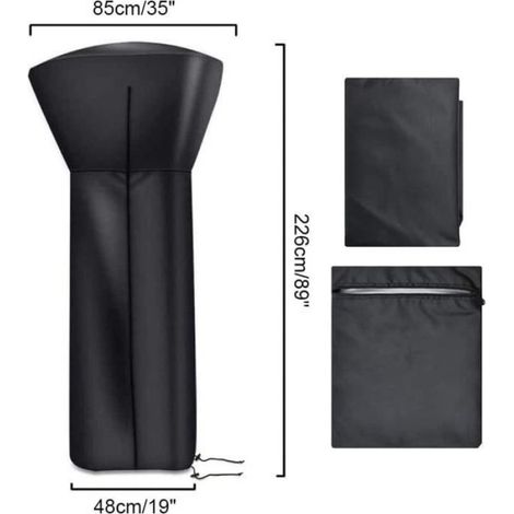 Housse De Protection - Chauffage De Terrasse - Polyester 210D Avec Doublure PVC - Résistant Aux Intempéries - 1 Pièce (1/4)