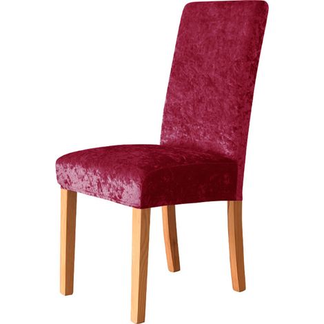 1 Housse de chaise extensible, velours côtelé, dossier mi-haut, tissu élastique, pour maison et hôtel (1/5)