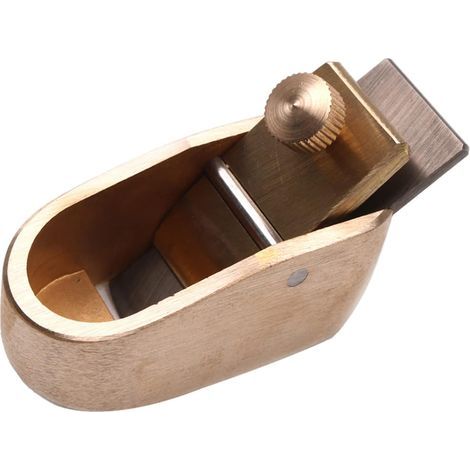 Hobelmesser aus Messing mit gebogener Sohle und Stahlklingen zur Herstellung von Holzblasinstrumenten wie Violine, Bratsche und Cello (1/5)