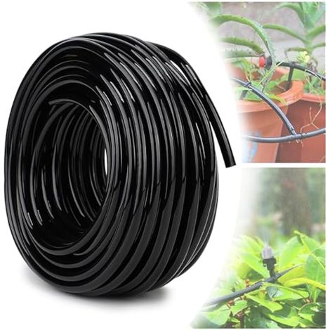 Tuyau d'Arrosage 4mm, Tuyau Micro Drip 20m, PVC, Tuyau d'Arrosage pour Jardin, Potager, Industrie (1/5)