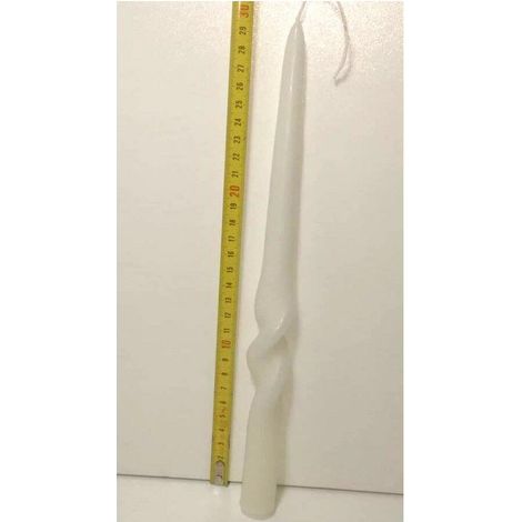 Candela da candelabro bianca per addobbi natalizi centro tavola natalizio decorazioni 30 cm (1/4)
