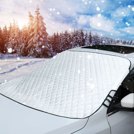 Couverture Pare-Brise Voiture, Bâche Pare Brise Protection, Magnétique Couverture Repliable Couverture de Pare-Brise Universelle (1/2)