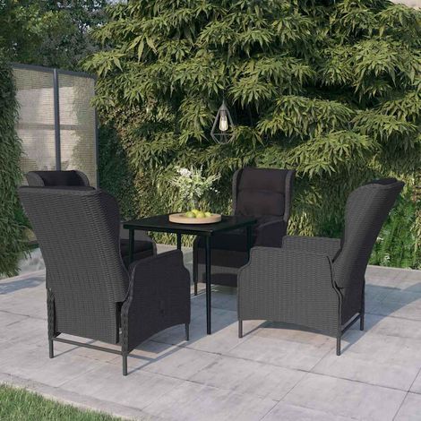 Ensemble à manger de jardin 5 pcs-Salon de jardin Gris foncé 800342 (1/5)