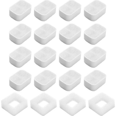 Bardusch - Filtres de rechange pour fontaine à eau en céramique pour chats, filtres à charbon et filtres en mousse - style 3 (1/4)