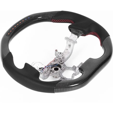Lenkrad aus perforiertem Leder mit Carbonfaserbezug, LED-Tachometer und Schaltanzeige für Nissan GT-R R35 2009-2016 (1/5)