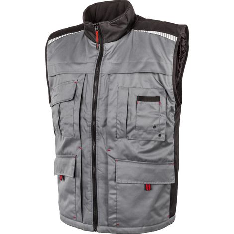 Gilet da lavoro smanicato foderato Albatros EDISON Grigio / Nero M (1/2)