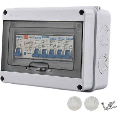 Tableau électrique Ackerman 6 circuits 63A 220V IP65 anti-surcharge usage domestique industriel (1/5)