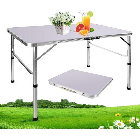 Campingtisch Faltbar Höhenverstellbar 37cm/67cm, 90 x 60cm(B x T), Klapptisch Camping Tisch (1/5)