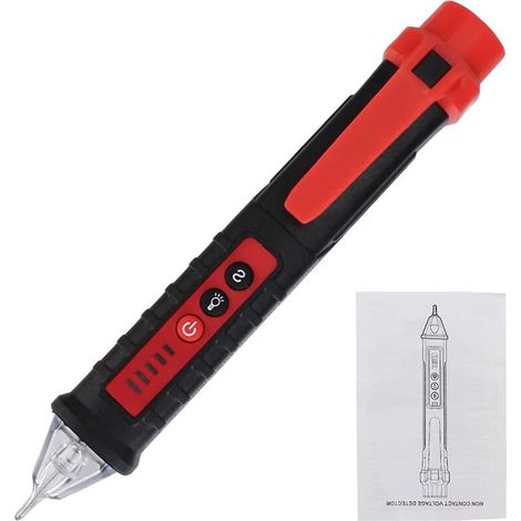 royaluxe -Test numérique intelligent sans contact VC1010 (sensibilité réglable) - Détects de tension AC/DC - Test de capt de courant - 12-1000 V (noir) (1/5)