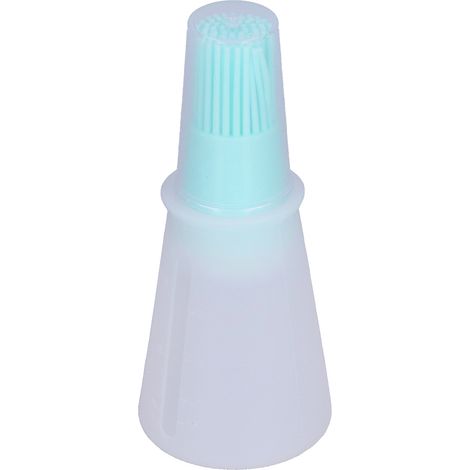 Pinceau à huile en silicone multifonctionnel pour sauces et barbecue, avec bouchon transparent, outil de cuisine vert