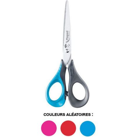 Ciseaux Gaucher - 16 cm - Lames Inversées - Poignées Ergonomiques - Lot De 12 (1/2)