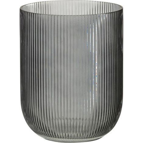 Vase Design en Verre "Ligné" 21cm Noir