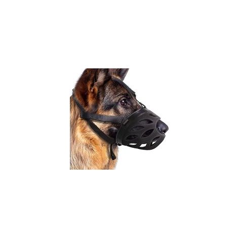 Muselière pour chien n° 3 (longueur du museau : 8 cm, circonférence du museau : 28 cm) - noire (1/5)