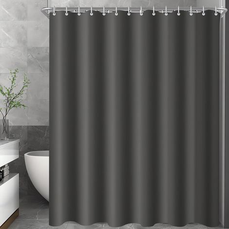 Duschvorhang waschbar antischimmel Dunkelgrau H220 x B200 cm 1er Pack (1/5)